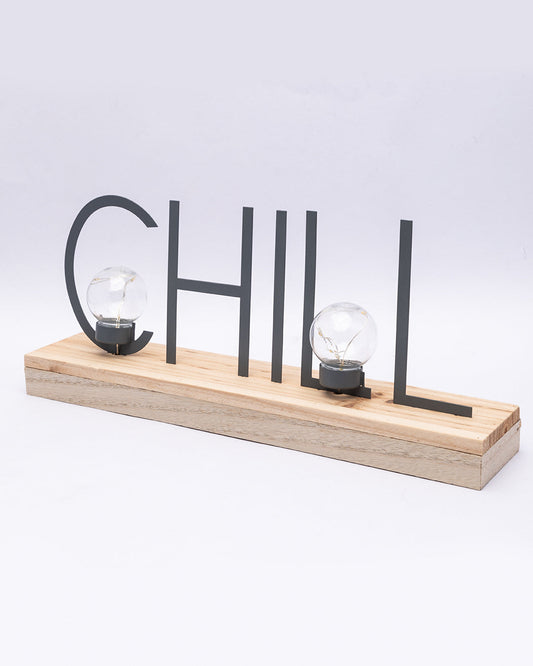 VON CASA LED Table Décor, Cordless, Battery Operated, Chill, Grey, Iron