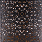 VON CASA Lantern, T-Light Candle Holder, Lamp, Cutwork Design, Gold Finish, Mild Steel