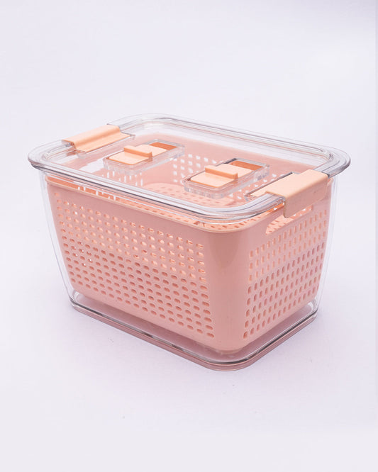 VON CASA Fridge Food Saver, Peach, Plastic
