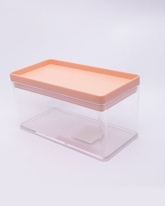 VON CASA Food Storage Container, Wide, Peach, Plastic