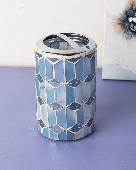 VON CASA Toothbrush Holder, Blue, Glass