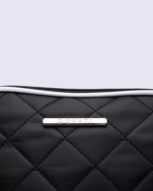 VON CASA Cosmetic Bag, for Home & Travel, Black, Polyester