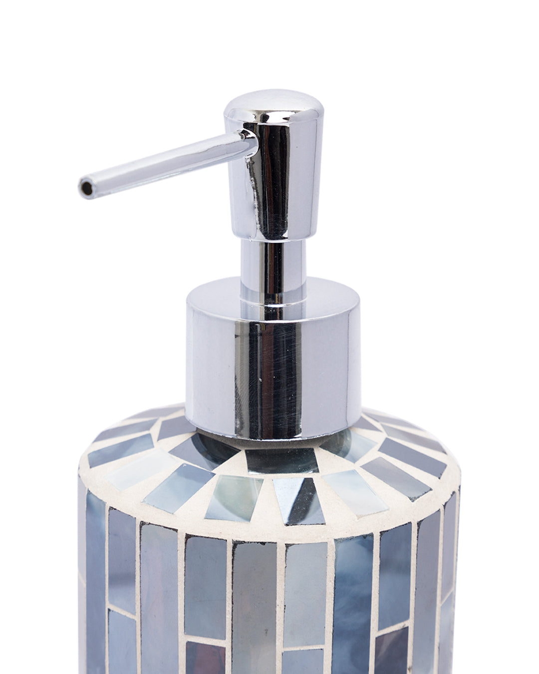 VON CASA Soap Dispenser, Silver, Glass, 400 mL