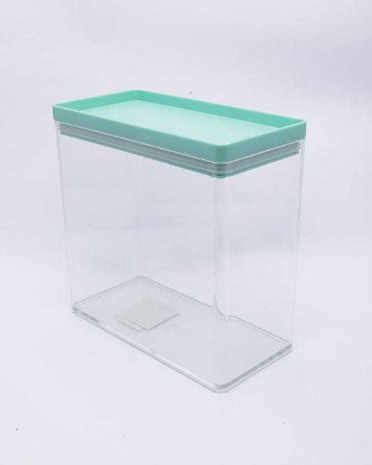 VON CASA Food Storage Container, Wide, Rectangular, Green, Plastic