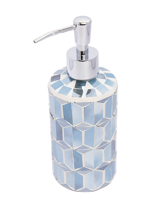 VON CASA Soap Dispenser, Blue, Glass, 400 mL