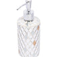 VON CASA Soap Dispenser, White, Glass, 400 mL