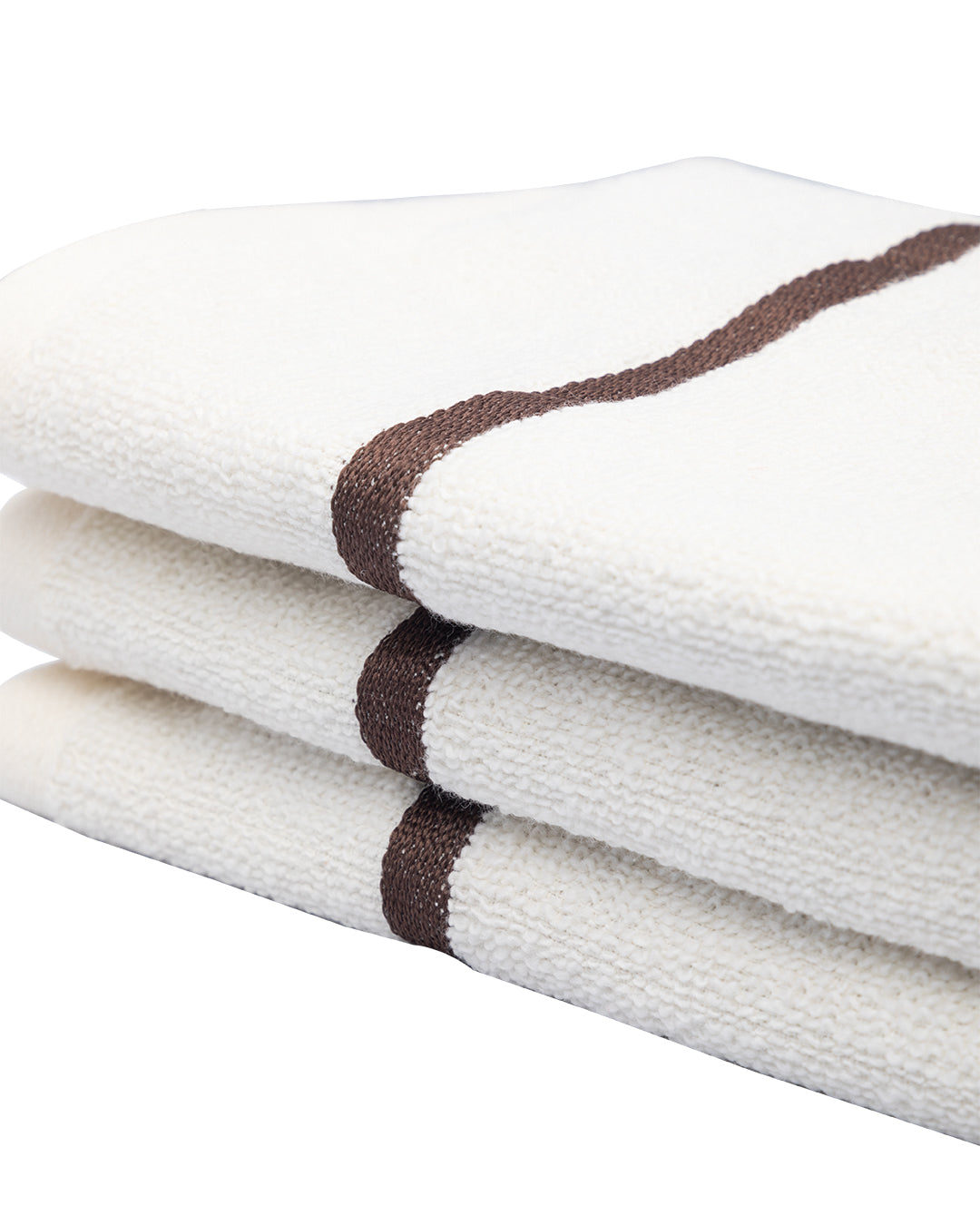 VON CASA Zero Twist Face Towel, White, Cotton, Set of 3