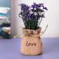 VON CASA Artificial Flower with Pot, Purple, Plastic