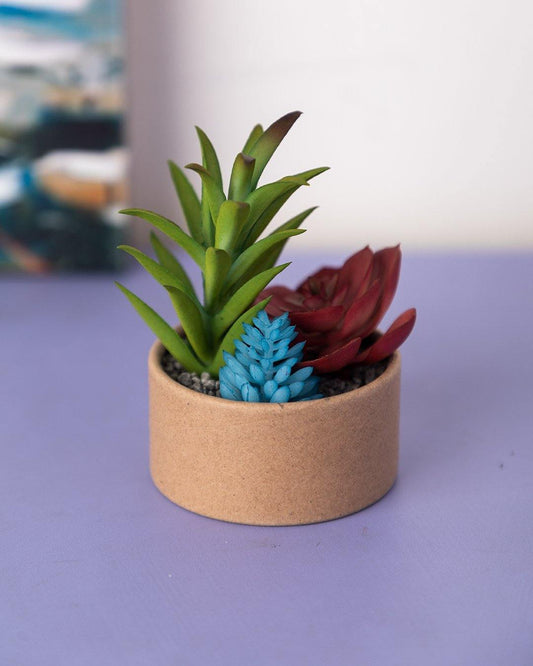 VON CASA Artificial Flower with Pot, Multicolour, Plastic & Paper