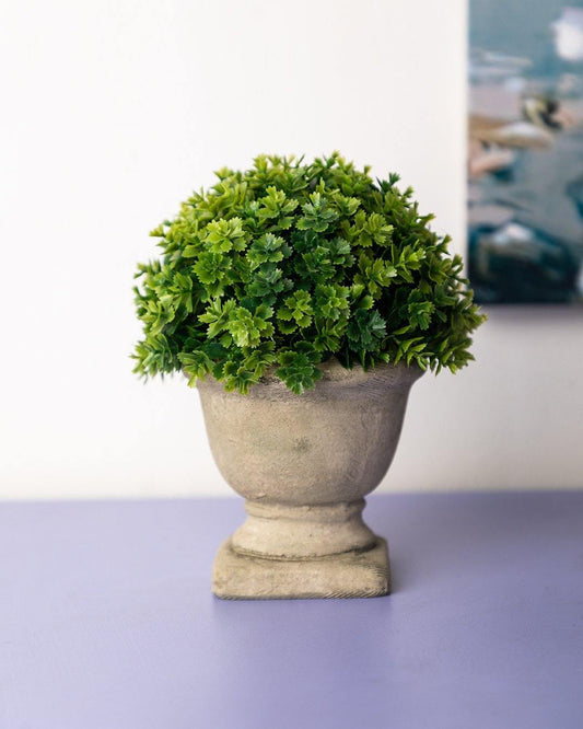 VON CASA Artificial Flower with Pot, Green, Plastic