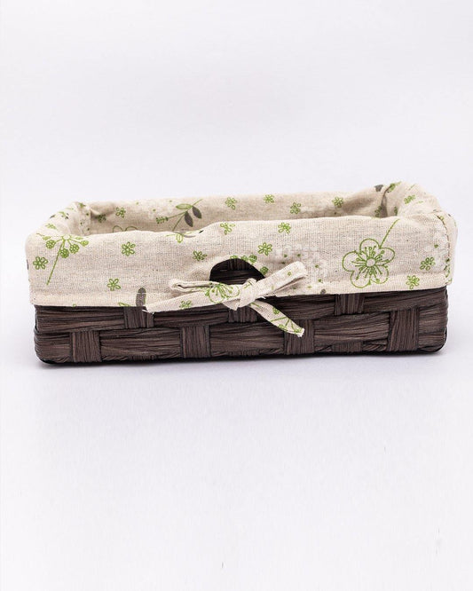 VON CASA Basket, Small, Dark Brown, Plastic