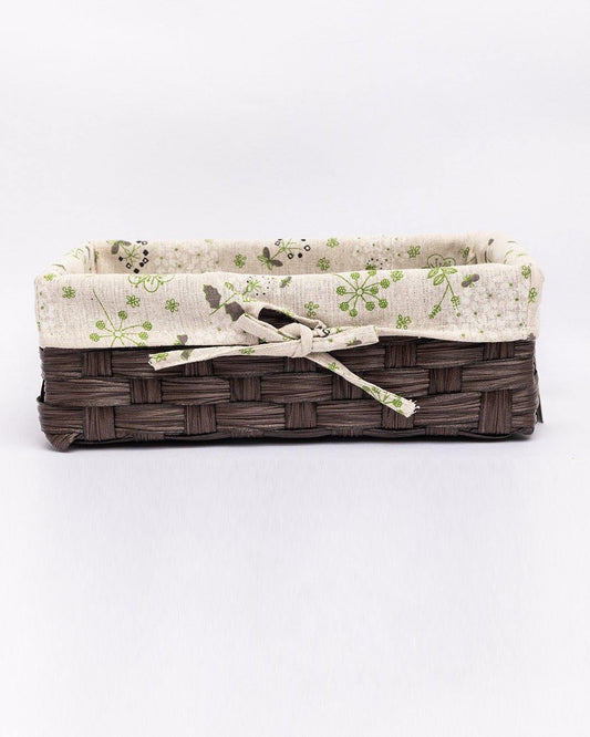 VON CASA Basket, Medium, Dark Brown, Plastic