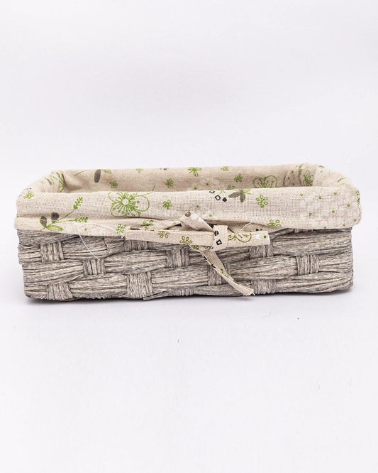 VON CASA Basket, Small, Ivory, Plastic