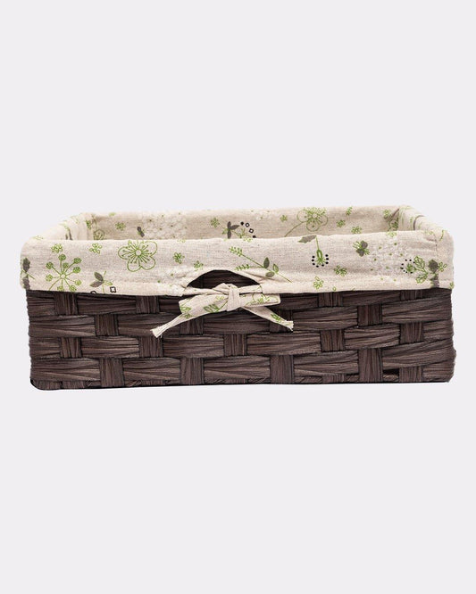 VON CASA Basket, Large, Dark Brown, Plastic