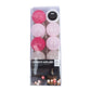 VON CASA String Lights, with 10 Balls, Pink & Taupe, Polystyrene & Cotton