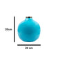 VON CASA Decorative Flower Vase, Diwali Décor, Turquoise, Iron - VON CASA