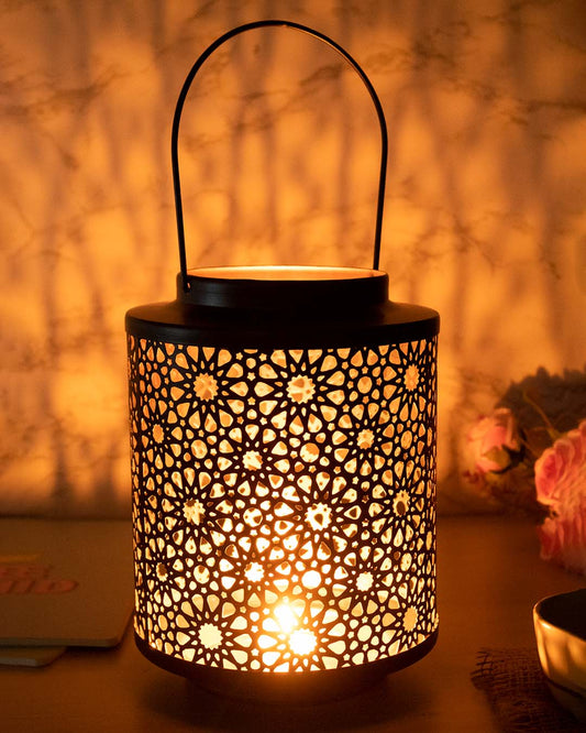 Lighting Home Decoration Hanging Candle Holder, Black, Iron