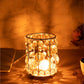 Lighting Silver Crystal Votive Candle Holder, T-Light Holder, Diwali Special, Golden Colour, Iron