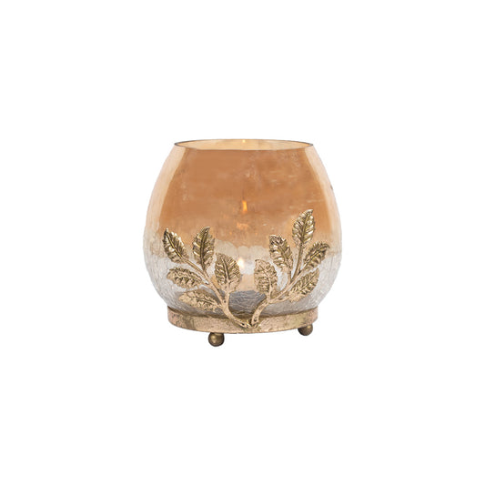 VON CASA Diwali Lighting Table Double Leaf Votive Candle Holder