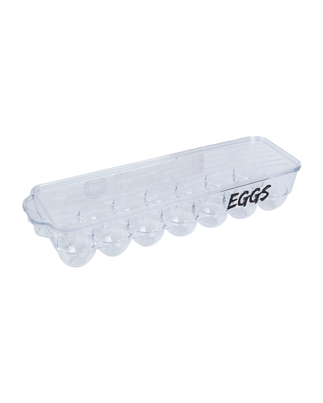 VON CASA Egg Box with Lid & 14 Slots, Transparent, Plastic