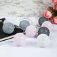VON CASA String Lights with 10 Balls, Grey & Pink, Polystyrene & Cotton