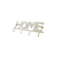 VON CASA "HOME Sign" Silver Crystal Wall Mounted Décor Hook, 4 Hooks, Golden, Iron - VON CASA