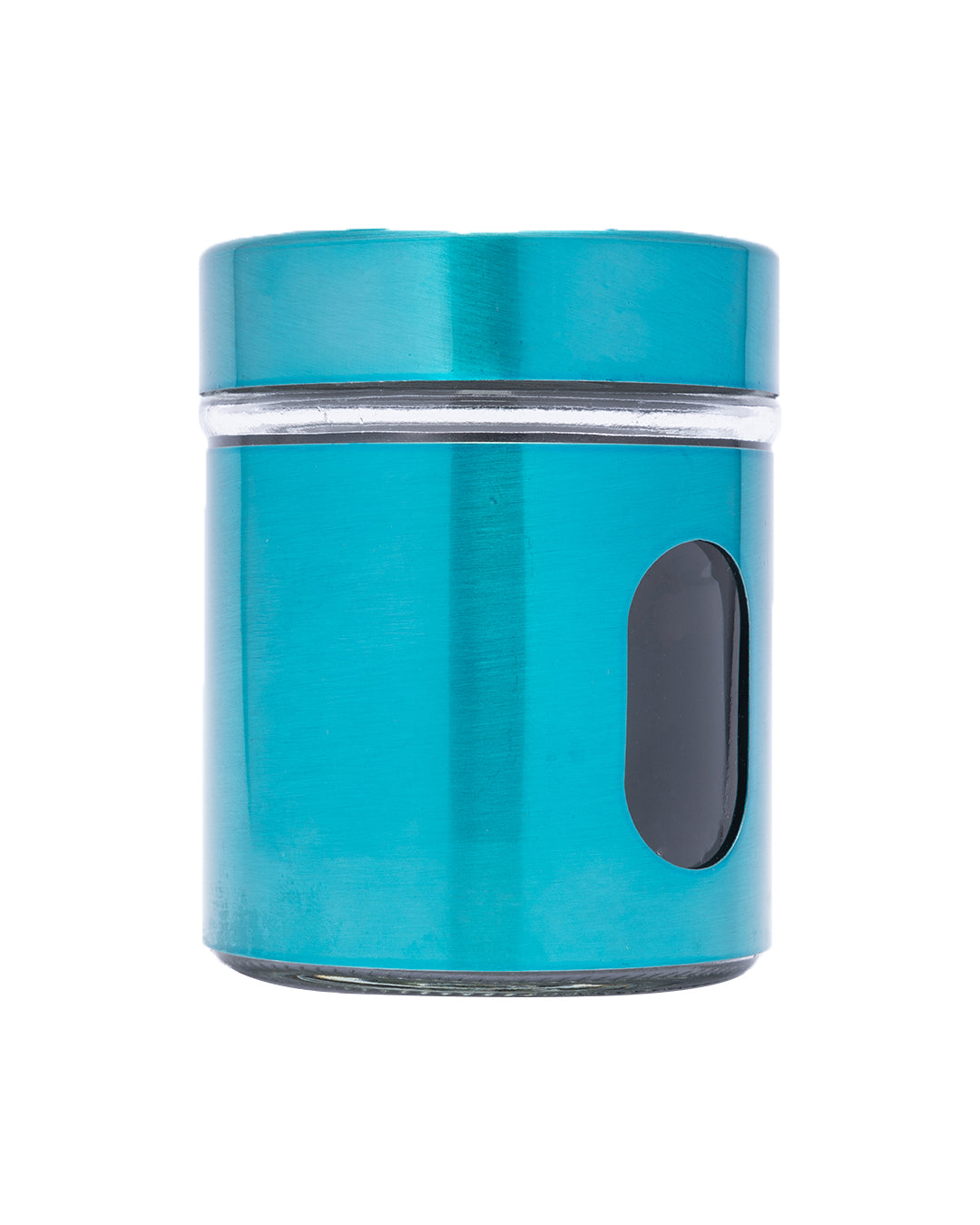VON CASA Brushed Jars, Canisters with Window - Set of 3, 350 mL