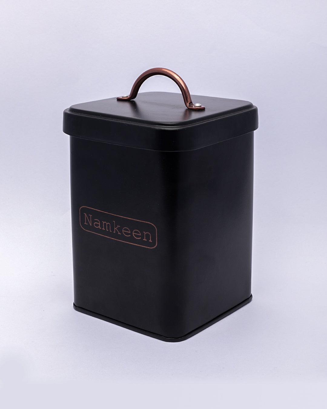 VON CASA Namkeen Jar with Lid - (Black, 1900mL)