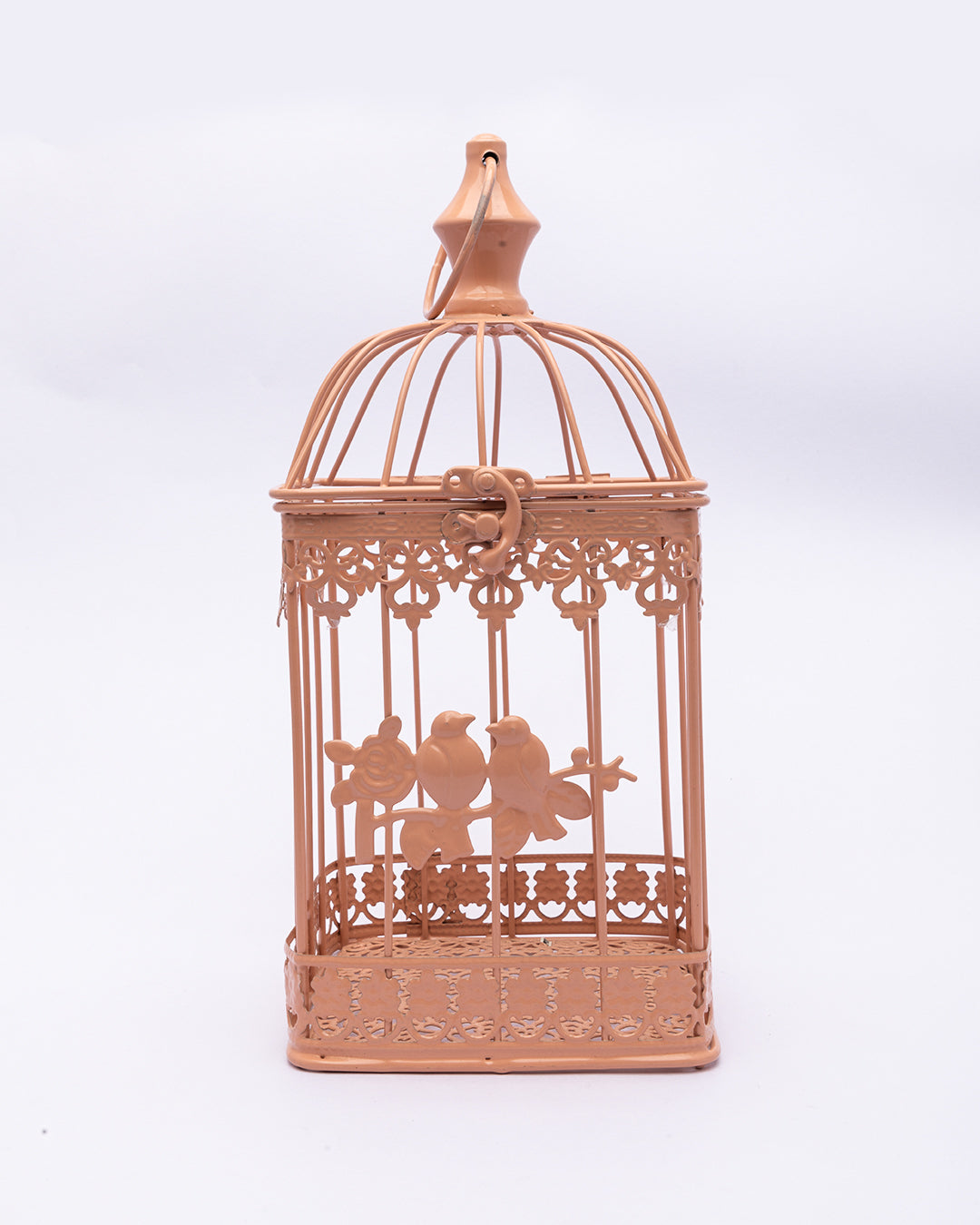 hanging cage planter VON CASA Hanging Cage Planter, Decorative, Home & Office Decor, Copper Finish, Iron