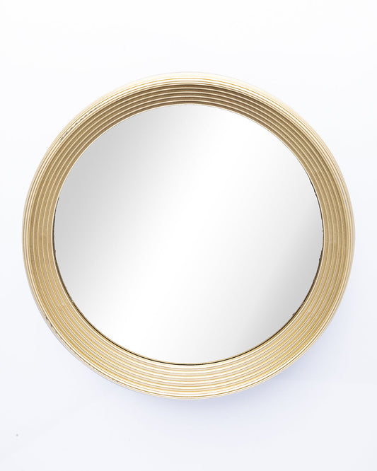 VON CASA Wall Mirror, Wall Décor, Champagne Colour, Plastic, Set of 3