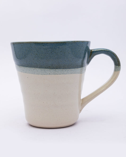 VON CASA Mug Set, Tea & Coffee Mug Set, Soup Mug, Handmade, Two-Tone Look, Ivory, Ceramic, Set of 2