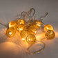 VON CASA LED String Lights, Golden Ball, for Decoration, Battery Operate, Golden, Iron