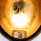 VON CASA Eye T-Light Candle Holder, Modern Design, Gold Foiling, Black Colour, Mild Steel