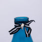 VON CASA Vase, Semi-Transparent Glass Vase, Decorative Small Flower Vase For Home, Table Centerpiece, Blue, Glass, Set Of 2