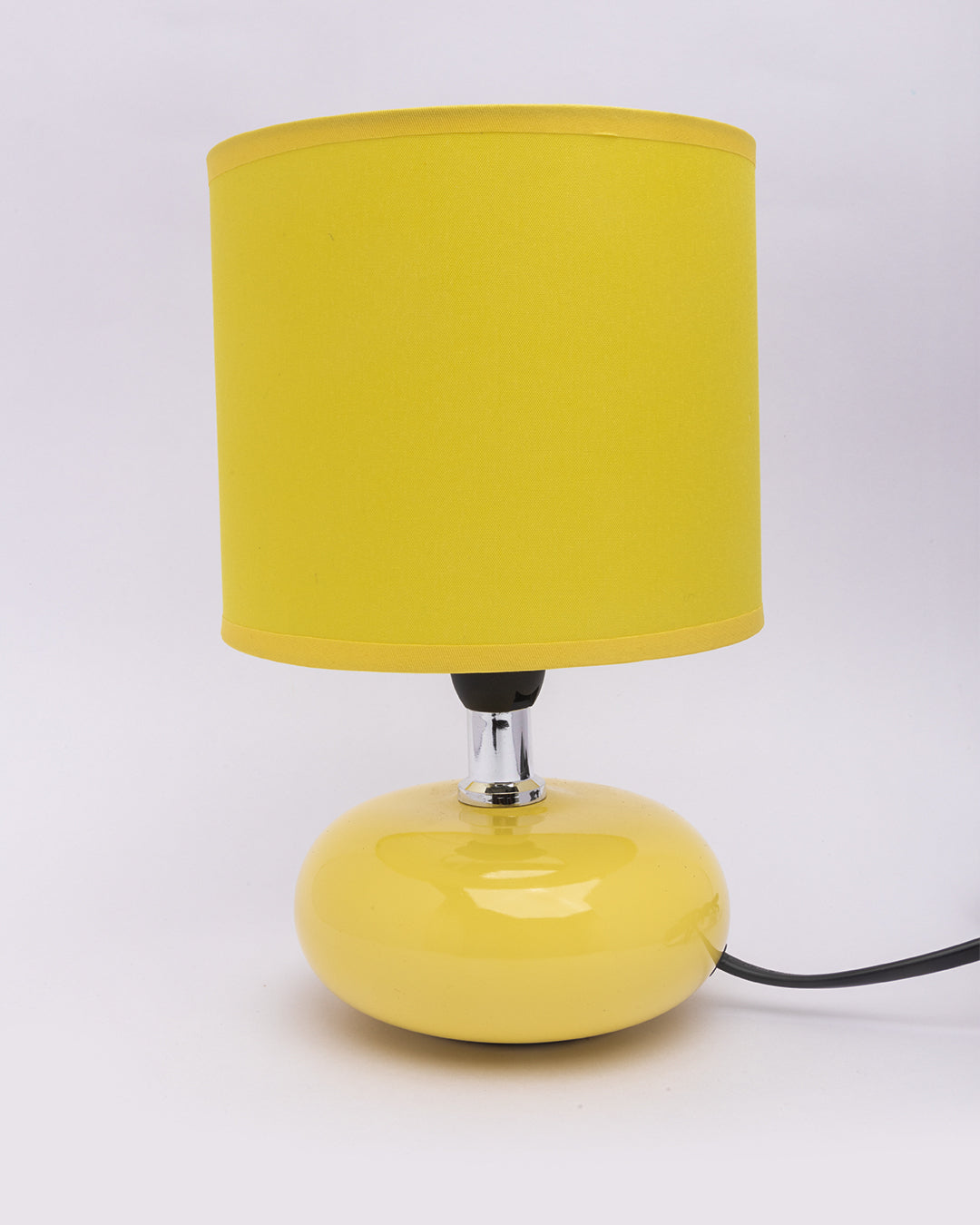 VON CASA Table Lamp, with Shade, Oval Shape, Yellow, Ceramic