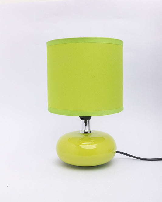 VON CASA Table Lamp, with Shade, Oval Shape, Green, Ceramic