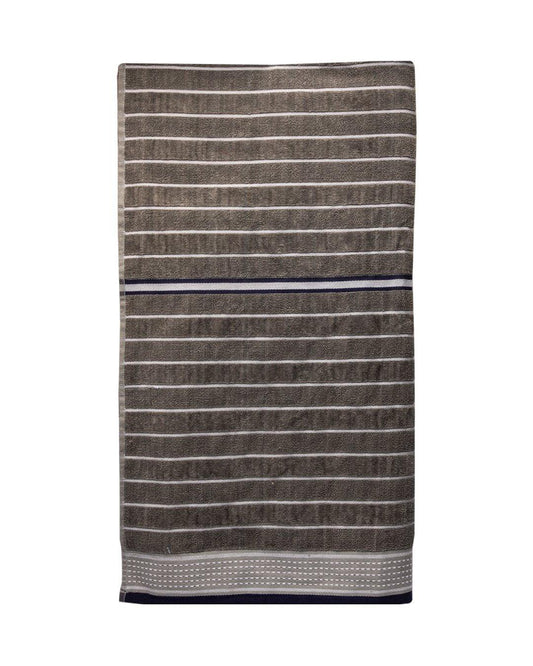 VON CASA Daffodil Bath Towel, Grey, Cotton