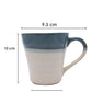 VON CASA Mug Set, Tea & Coffee Mug Set, Soup Mug, Handmade, Two-Tone Look, Ivory, Ceramic, Set of 2
