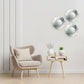 VON CASA Wall Mirror, Wall Décor, Antique Finish, Natural Colour, Plastic, Set of 3
