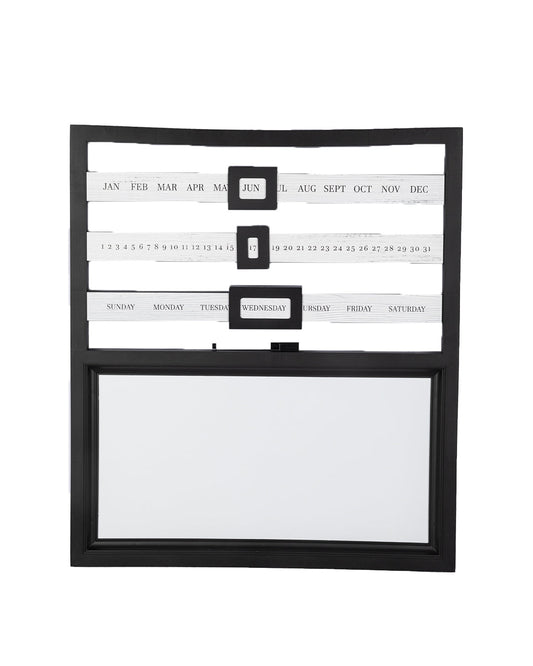 VON CASA Memo Board with Marker, Black, Plastic