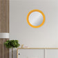 VON CASA Round Mirror, Metal Frame, Elegant Style, Modern Design, Yellow Colour, Mild Steel