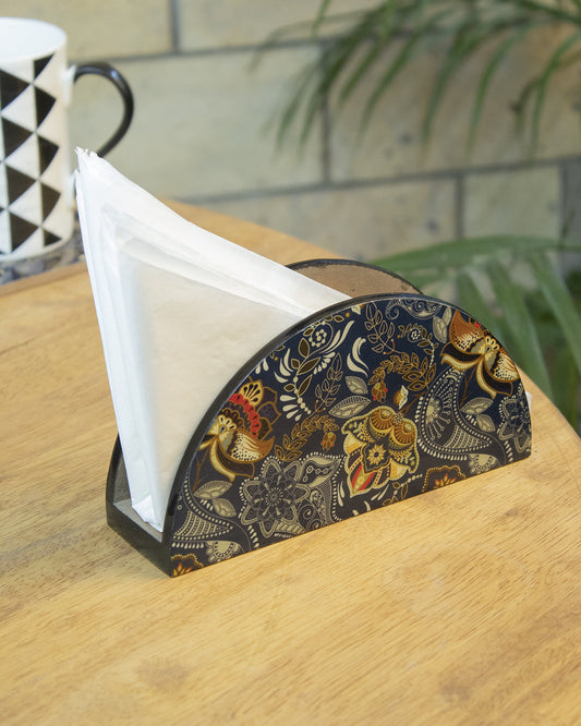 VON CASA Tableware Napkin Box (1 Pcs, Floral Print)