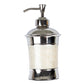 VON CASA Soap Dispenser, Silver & Black, Brass, 300 mL