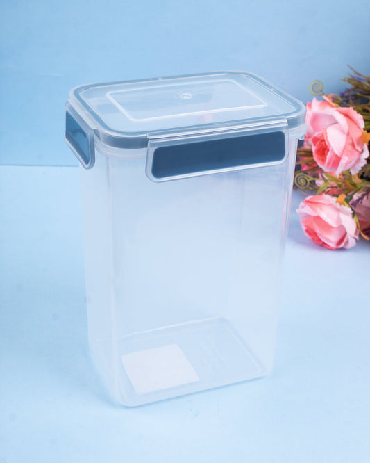 VON CASA Food Storage Container, with Clip Lock, Blue, Plastic, 1.5 Litre