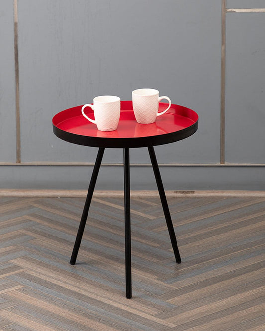VON CASA Metal Tripod Table - Red