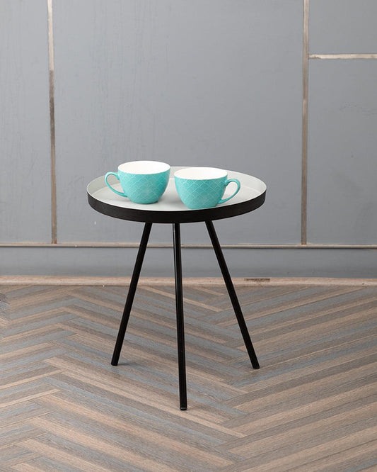 VON CASA Metal Tripod Table - White
