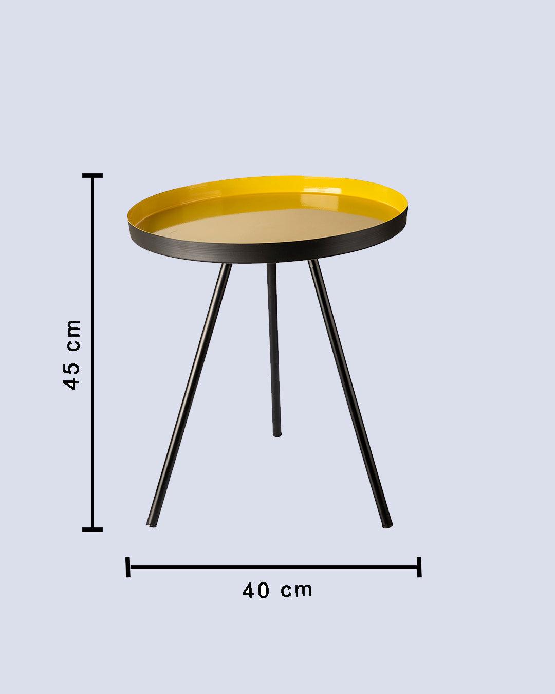 VON CASA Metal Tripod Table - Yellow