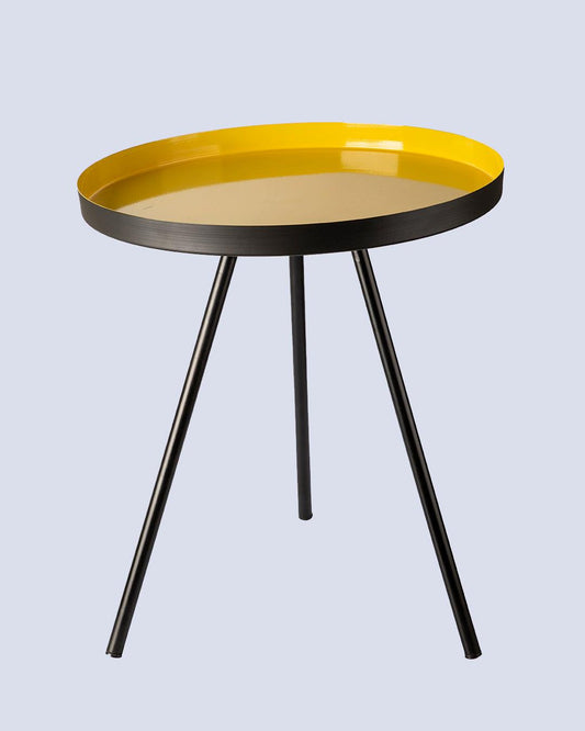 VON CASA Metal Tripod Table - Yellow