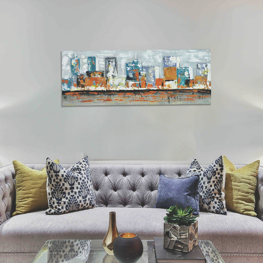 VON CASA Building Skyline Oil Painting Artwork