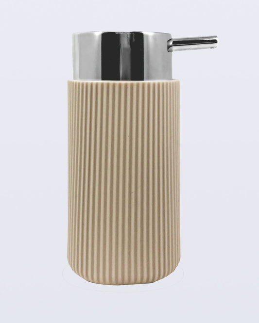 VON CASA Modern Ribbed Cylindrical Soap Dispenser - 250 mL